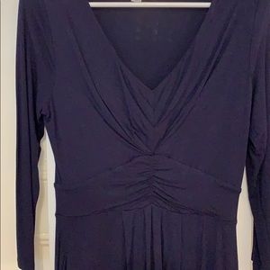 Boden tunic shirt dress. Navy blue.